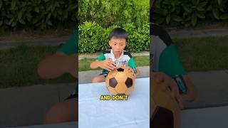 Max Built a Football for Emma from Wood ~mini wood toy- woodworking art skill/wood hand #shorts