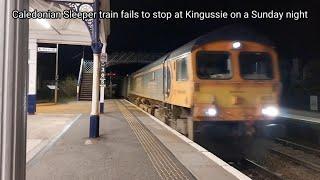 Calledonian sleeper train fails to stop at Kingussie 03/11/24