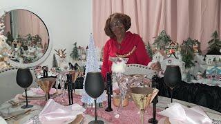 My  Christmas home tour 2024.. Pink,Black, White, and Gold Christmas decor..