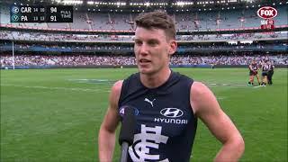 Sam Walsh - Post Game Interview after the Blues beat Port