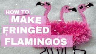 Creator Fringed Flamingos Flock Embroidery Design: Trim Secrets Unveiled / flamingo by @Artapli