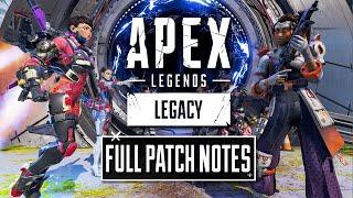 Full Patch Notes Apex Legends Season 9 Legacy!!!