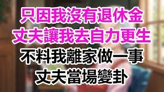 只因我沒有退休金，丈夫讓我去自力更生，不料我離家做一事，丈夫當場變卦！#為人處事#生活經驗#情感故事#爽文#情感動畫#温情暖暖