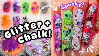 ‧₊˚ Making HALLOWEEN CUSTOM ACRYLICS  + Testing an Affordable E-file ₊˚.