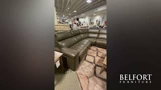 Jordan Power Reclining Sectional With Storage and Wireless Charging | Belfort Furniture