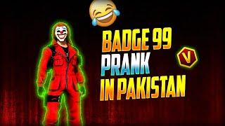 Badge99 prank in Pakistan server | Badge99 in Pakistan | free fire Pakistan