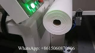 Automatic jumbo diameter maxi roll paper rewinding and cutting machine