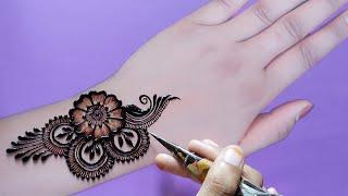 Easy mehndi design | simple backhand mehndi design | mehndi design | mehndi,