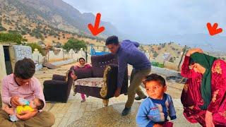 Rural literate father.  Hassan helps his children in doing their homework #vilagevlogs