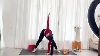 Tư Thế Đứng Rộng Chân Xoay Người by Thao Yoga ( Naomi Yoga )