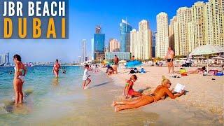 JBR Beach Dubai 2021 | Walking Around Jumeirah Beach Dubai 4K- THE BEACH at Jumeirah Beach Residence