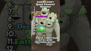 Ranking every Quad Element (PT1) #edit #meme #mysingingmonsters #msm #ranking