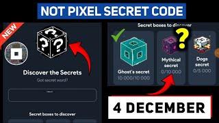 Not Pixel Secret Word | Not Pixel Airdrop Secret Code Today | Not Pixel Airdrop Secret Code