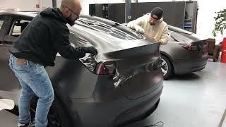 Tesla trunk wrap - how to install color change film