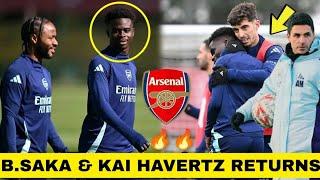 ARSENAL BOOST! SAKA, HAVERTZ & STERLING BACK IN TRAINING – HUGE COMEBACK ALERT!