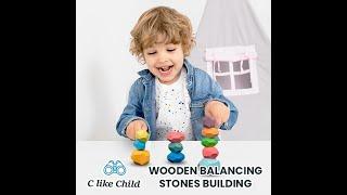 Wooden Balancing Stones Building Blocks