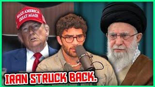 Iran Retaliates With Missiles At US Military Base | Hasanabi Reacts