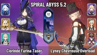 C0 Clorinde Furina Taser | C0 Lyney Chevreuse Overload Team | New Spiral Abyss 5.2 | Genshin Impact