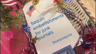 Sequin embellishments for junk journals tutorial |dearjuliejulie