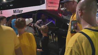Pacers fans welcome team back to Indianapolis at airport after Game 7 loss in Oklahoma City