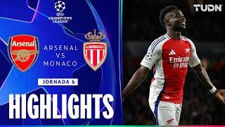 HIGHLIGHTS - Arsenal vs Mónaco | UEFA Champions League 24/25 | TUDN