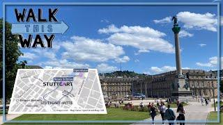 Stuttgart Neues Schloss Walking Tour - 4k