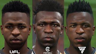 FC 24 vs EFootball vs UFL beta | Faces comparison 4K