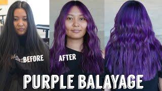 Hair Transformations with Lauryn: Purple Balayage using Danger Jones Ep. 152