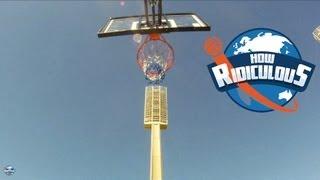 OFFICIAL Guinness World Record for Highest Basketball Shot - How Ridiculous