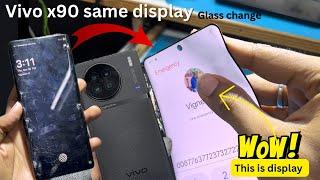 Vivo x90 broken ￼ glass replacement( ennaaa ethu paper display ya .display glass #vivox90series