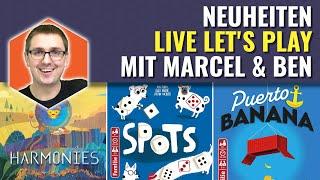 Harmonies, Spots, Puerto Banana - Live Let's Play mit Marcel & Ben