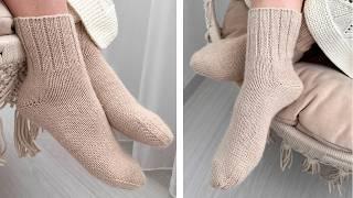 LEARNING HOW to knit SOCKS easily and simply | PERFECT for YOURSELF and for A GIFT 