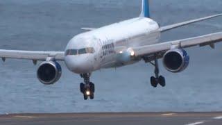 HORRIBLE || Very Awful landings | IMPRESSIVE Go arounds B753 A320 B737 || Madeira