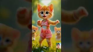 Heart - touching Kittens Dance #shorts#shortsfeed#catdance#cutecat#catshorts