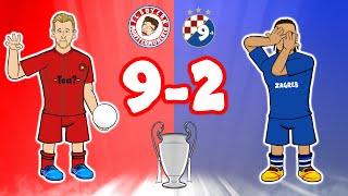 9-2! BAYERN MUNICH BLITZ DINAMO ZAGREB (Champions League Kane Goals Highlights)