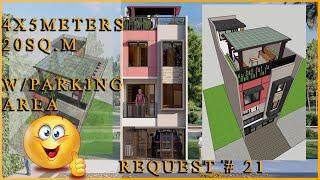 4X5 METERS 3 STOREY W/ ROOF DECK & PARKING AREA( Request #21)