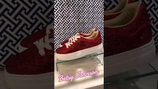 Betsey Johnson red crystal sidny sneakers