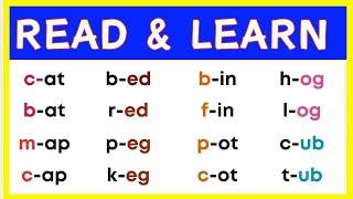 Learn To Read Short Sound Words  -- / A  E  I  O  U /  -- Phonics for Children  -- Practice Reading