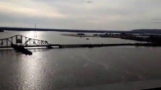 December bike ride over St. Louis River on Bong Bridge