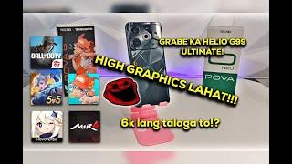 HIGH GRAPHICS KAHIT SAAN! | TECNO POVA 6 NEO | FULL GAMES REVIEW!