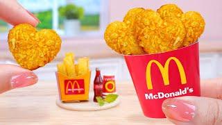 Mini Food Challenge  How To Cook Crispy Miniature Chicken Balls McDonald's StyleTina Mini Cooking