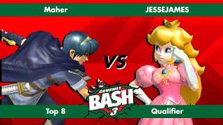 Gourmet Bash #3 - Maher (Marth) vs JESSEJAMES (Peach) - Melee Singles - Top 8 Qualifiers