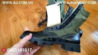 Giày jungle boots của Quân đội Mỹ sử dụng trong chiến tranh Việt Nam năm 1968 - Made in USA