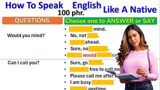 How to SPEAK English Like NATIVE ️ LEARN These Sentences for Daily Conversations  #americanenglish