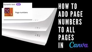 How to Add Page Numbers to all Pages in Canva