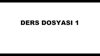 Ders Dosyası 1