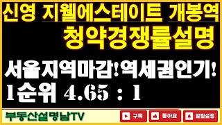 개봉역 지웰에스테이트 청약경쟁률설명 고분양가 논란에도 초역세권 입지의 선호도는 여전했다!