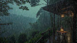 Relax your mind with rain on porch - Rain sound on the roof for sleep, study, work, relieve stress