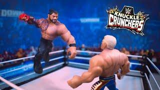 Roman Reigns vs. Cody Rhodes! | WWE Knuckle Crunchers Action Figure Diorama