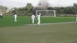 CDSC batsman Iggy Higgins bowled